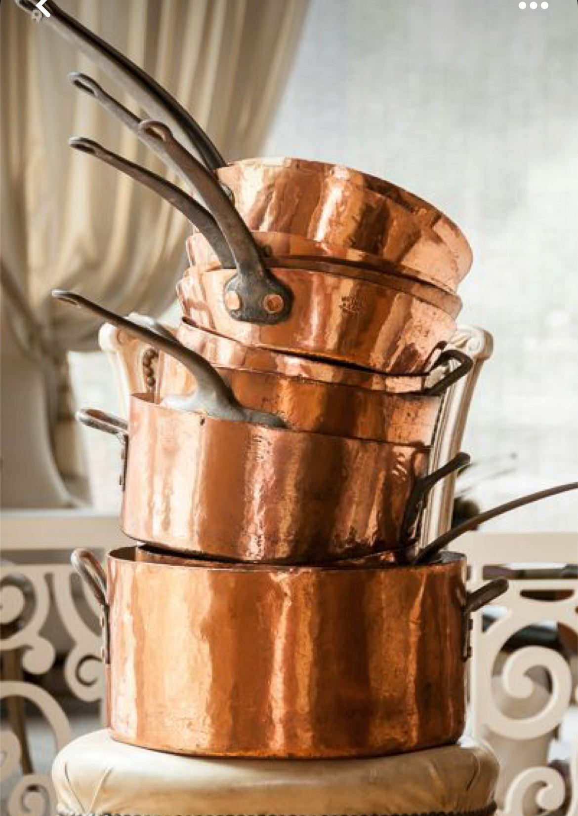 Trio of French Copper Pans