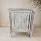 French Louis XVI Style Whitewashed Sideboard with Original Leather-Lined Writing Slide| 19th Century