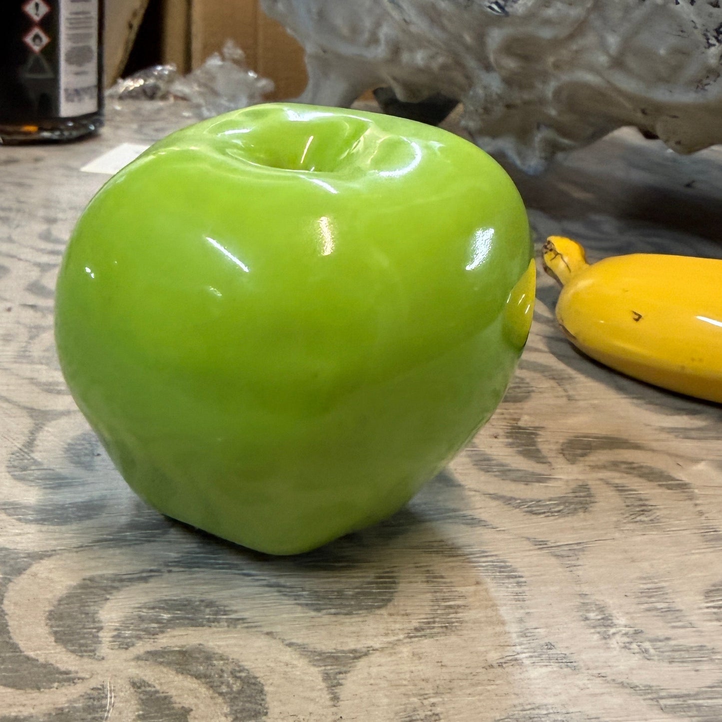 Vintage Italian Ceramic Fruit Set (c.1980s) | Apple, Lemon & Banana