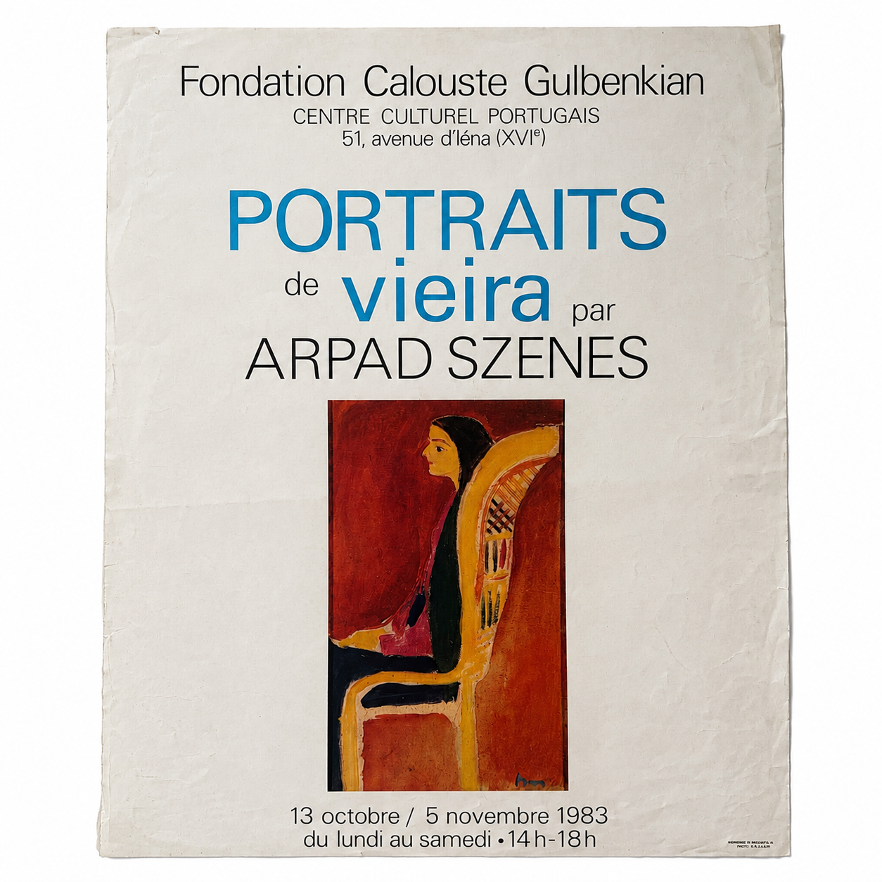 Fondation Calouste Gulbenkian – Portraits de Vieira by Arpad Szenes, 1983