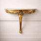 French Gilded Wood Carved Wall Console