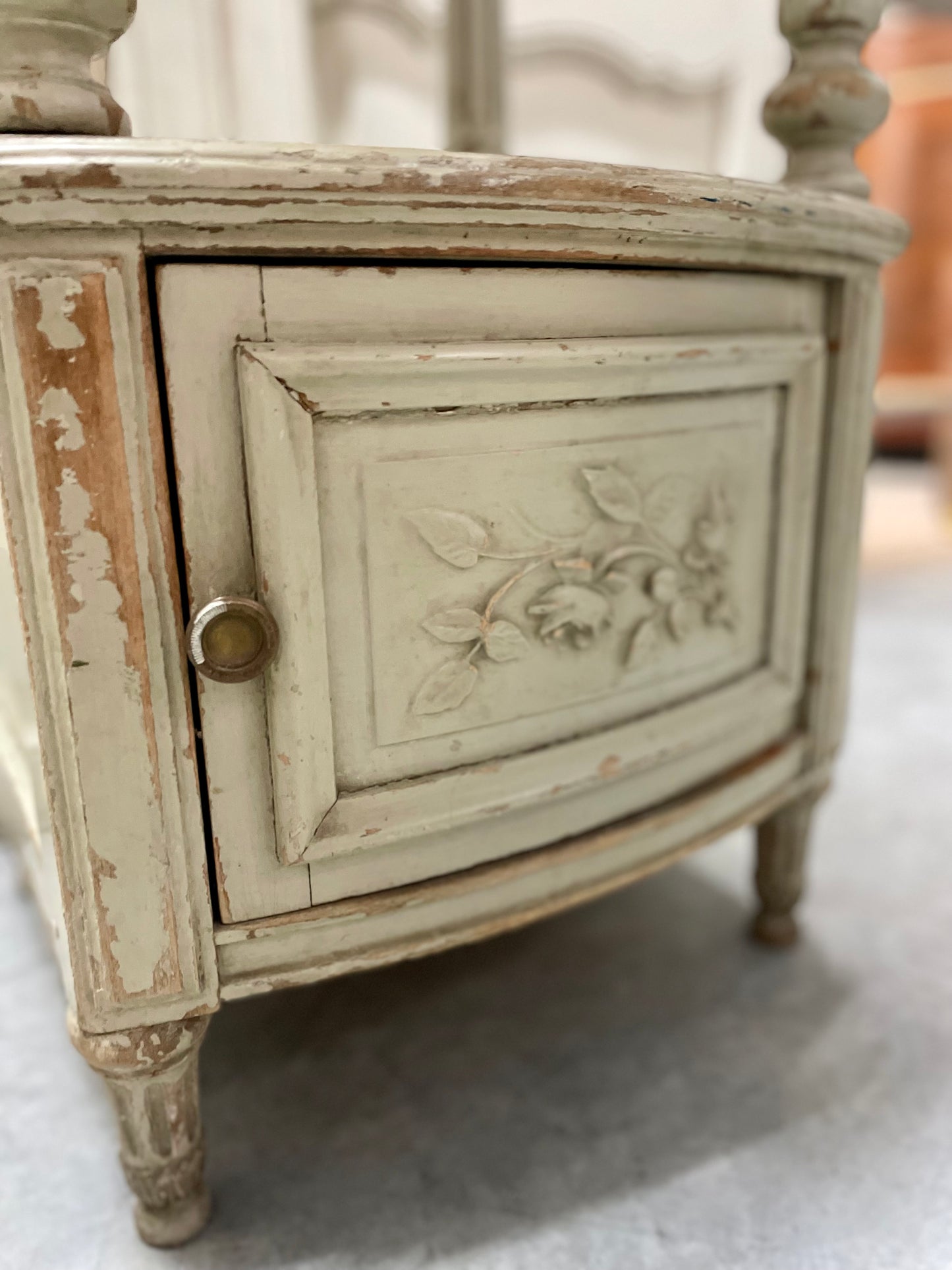 French Bedside with Rouge Marble