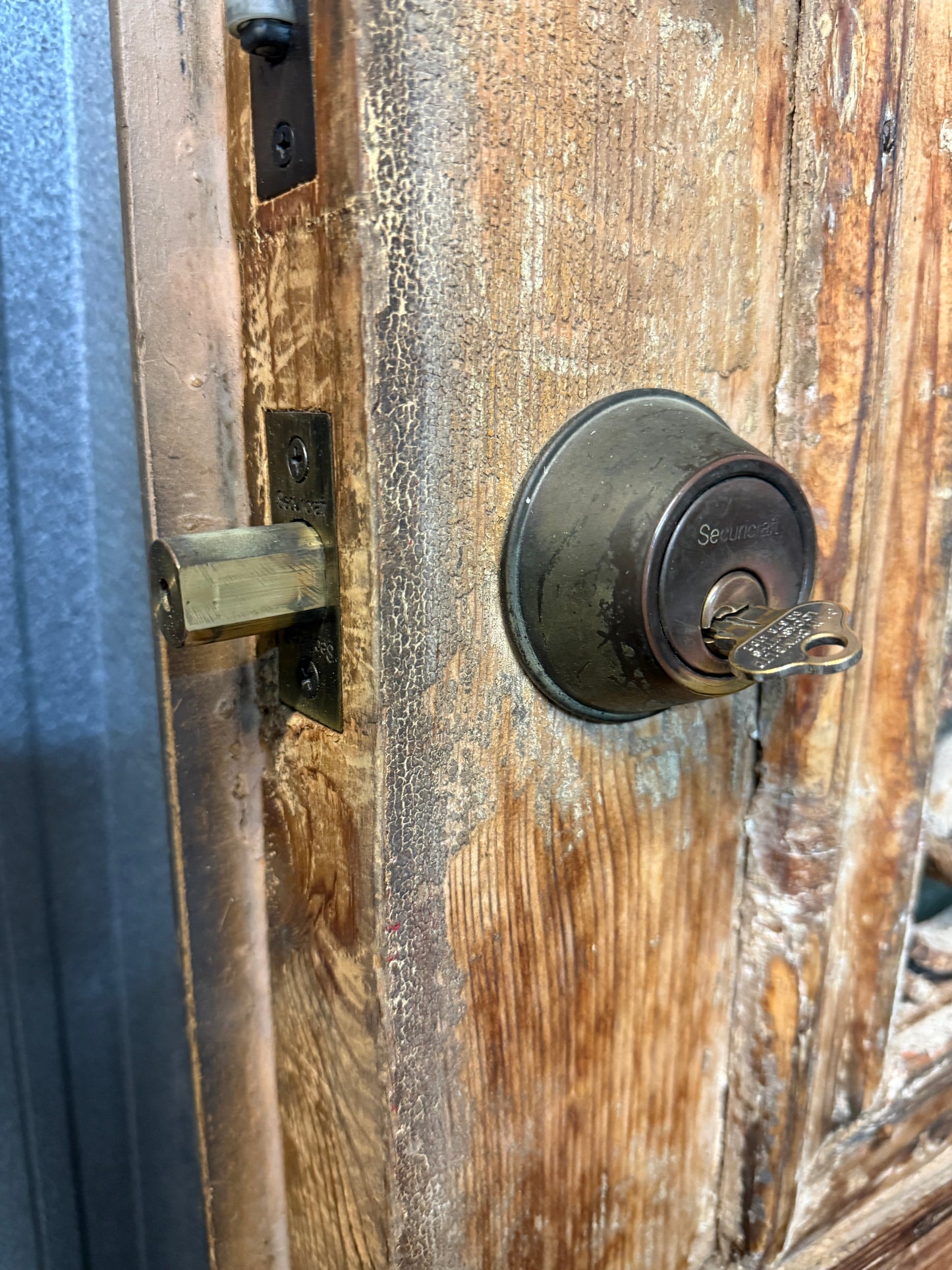 Antique Oak Doors with Iron Scroll Work