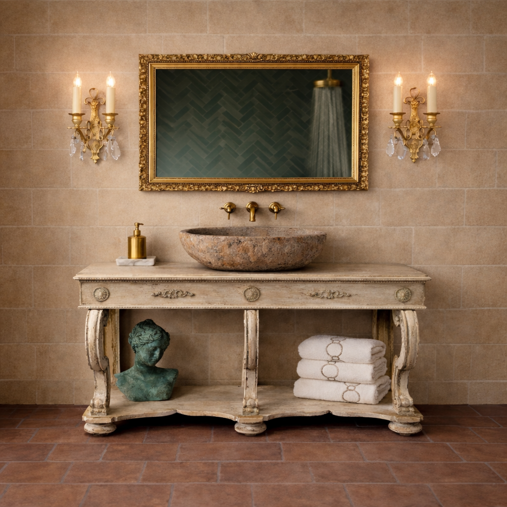 19th Century Italian Pine Console