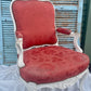 French Brocade Louis XV Style Armchairs