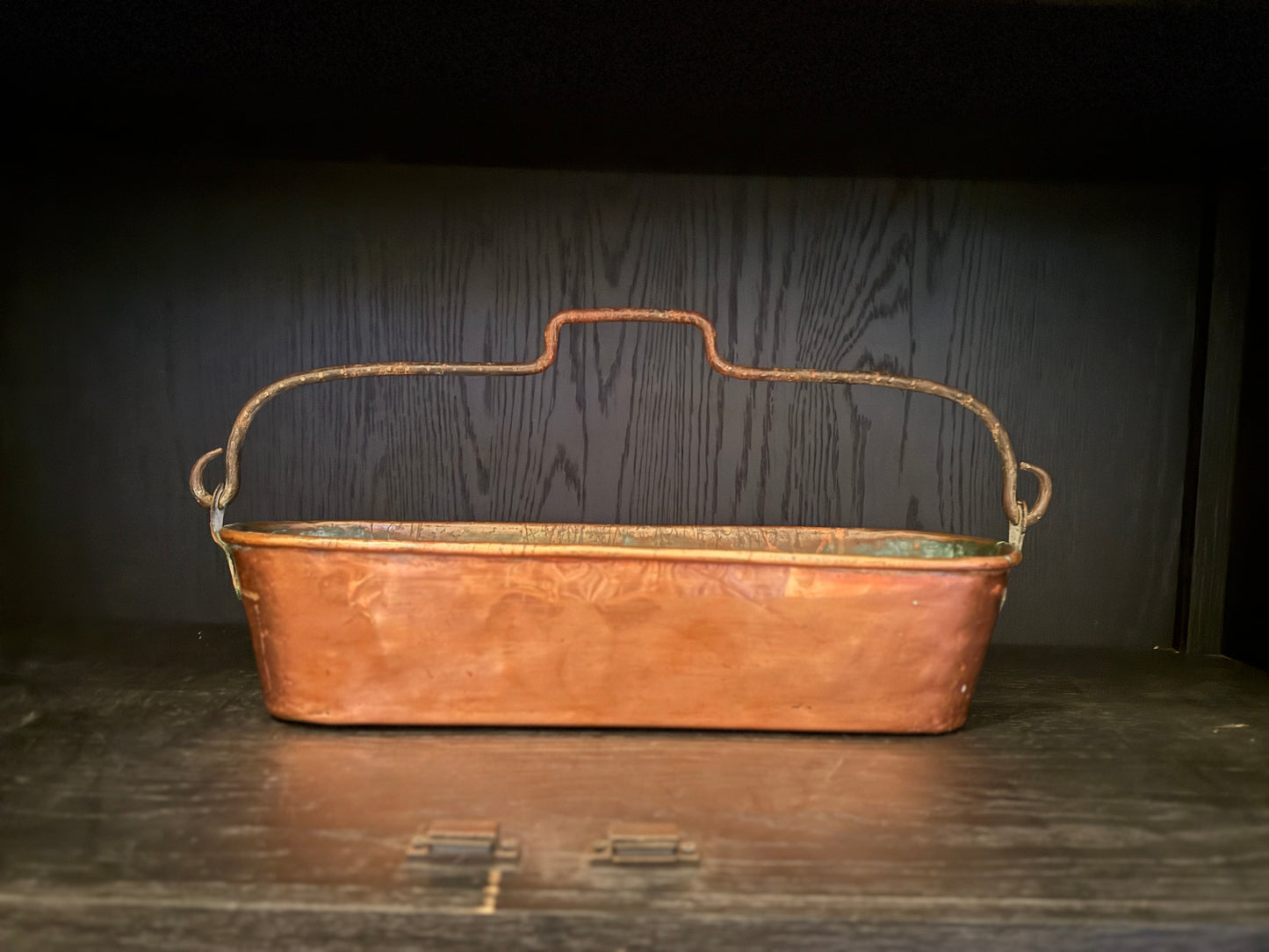 Antique French copper fish poacher "Poissonnière”