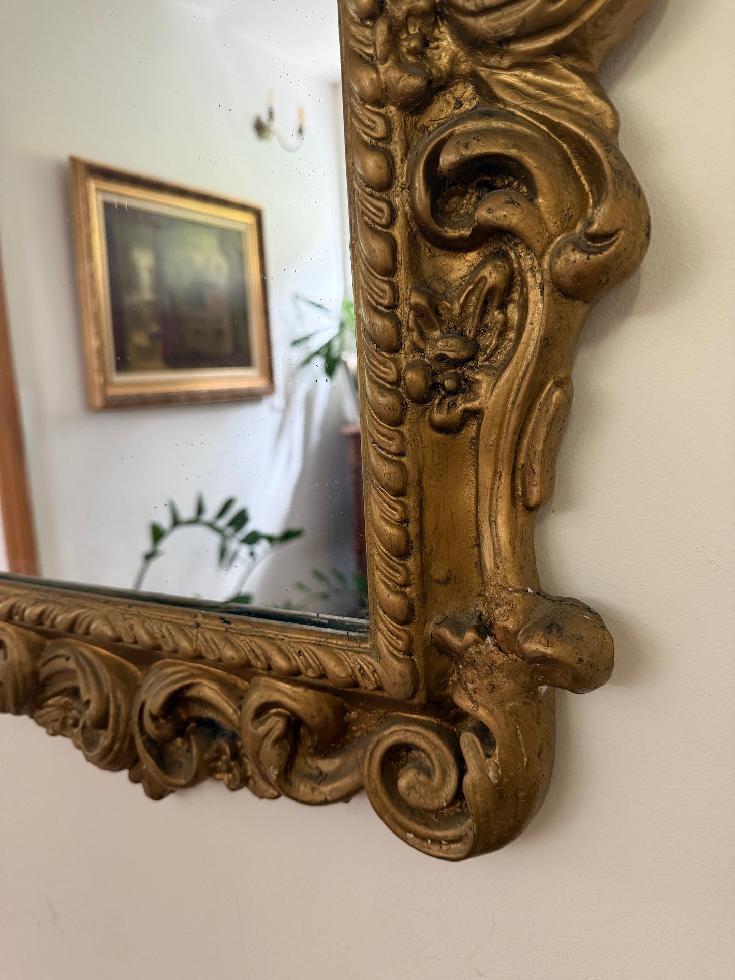 19th Century Italian Gilt Wood Mirror