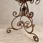 French Iron Scroll Table with White Marble Top