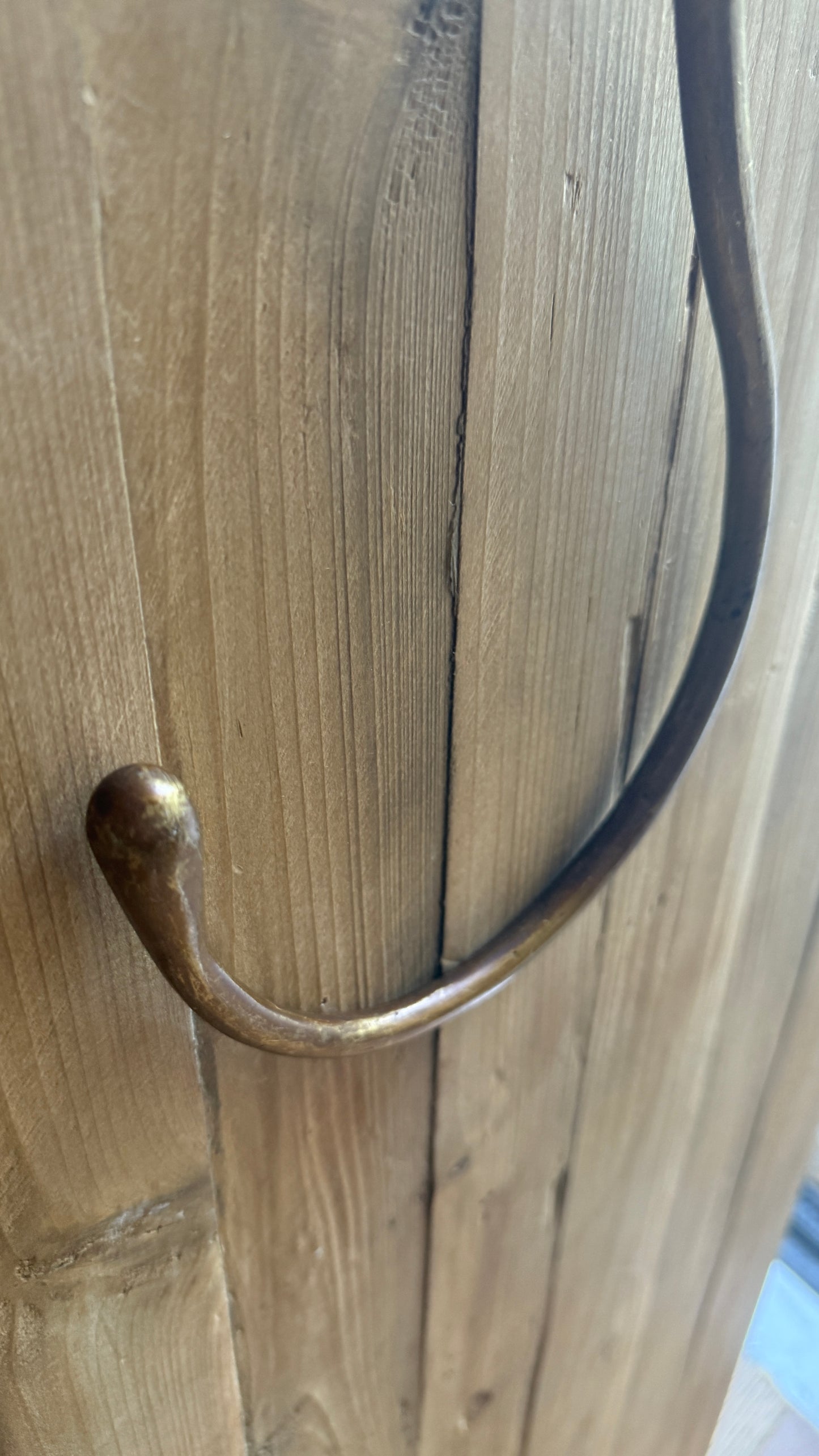 Antique French Brass Hammered Tie Backs