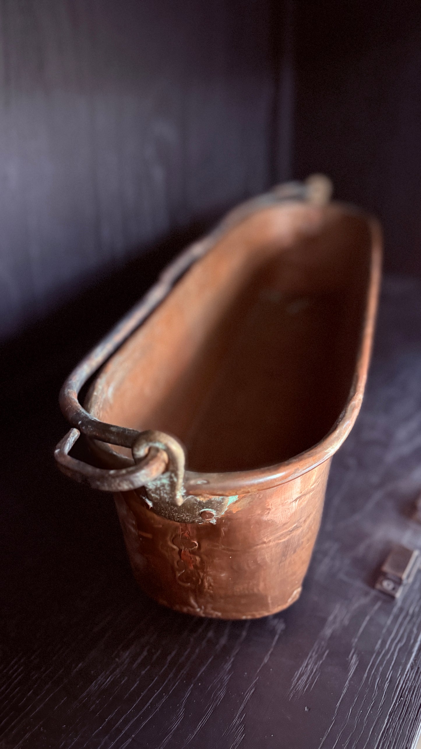 Large Antique French copper fish poacher "Poissonnière”