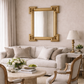 Mid Century Italian Gilt Mirror — Architectural Form