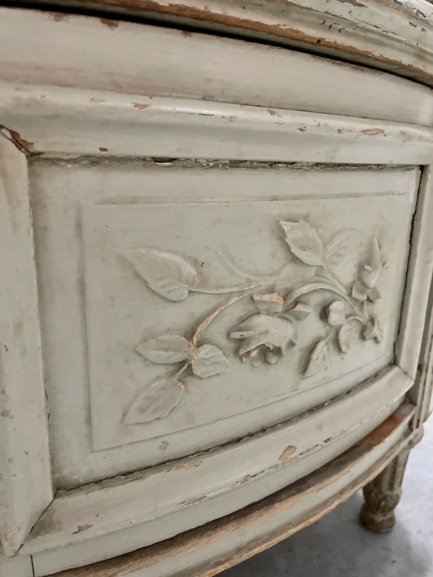 French Bedside with Rouge Marble