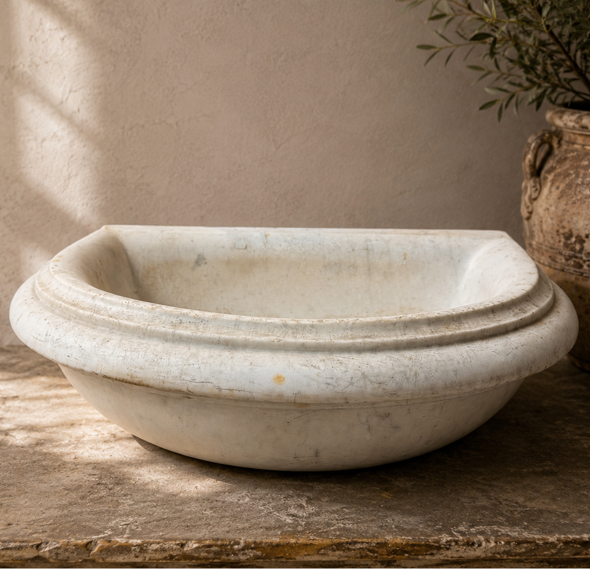 french antique stone basin
