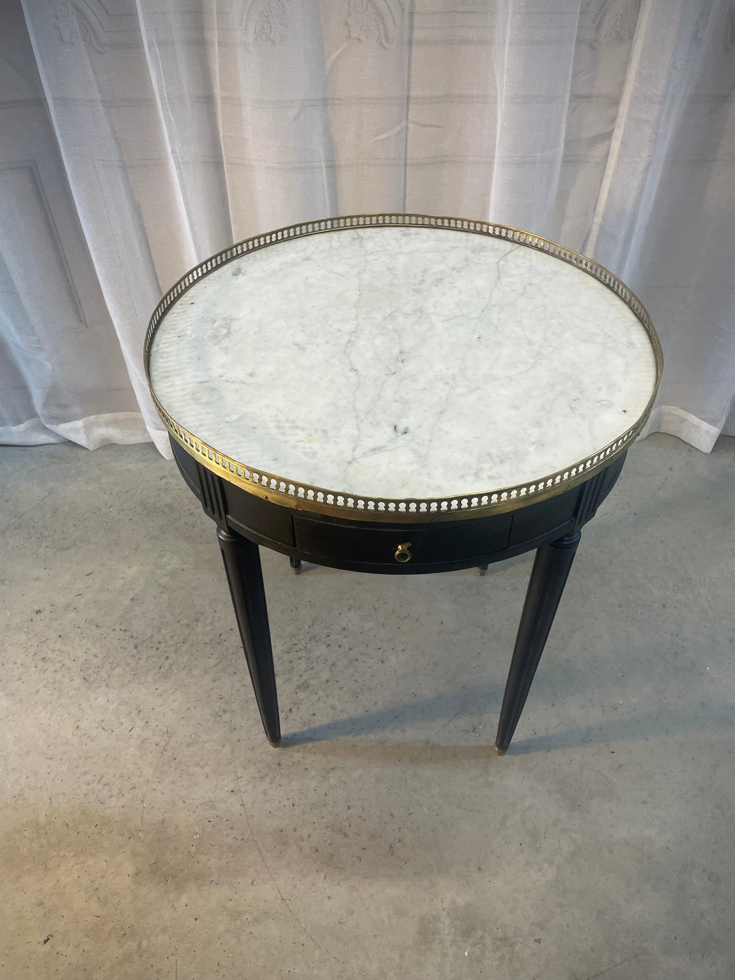 French 19th-century Ebonised Bouillotte Table