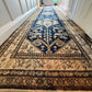 Antique French Sourced Wool Runner — c.1900–1920 | 5.0m Indigo Botanical Motif
By
