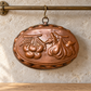Vintage French Oval Copper Cake and jelly mould — Fruit Design