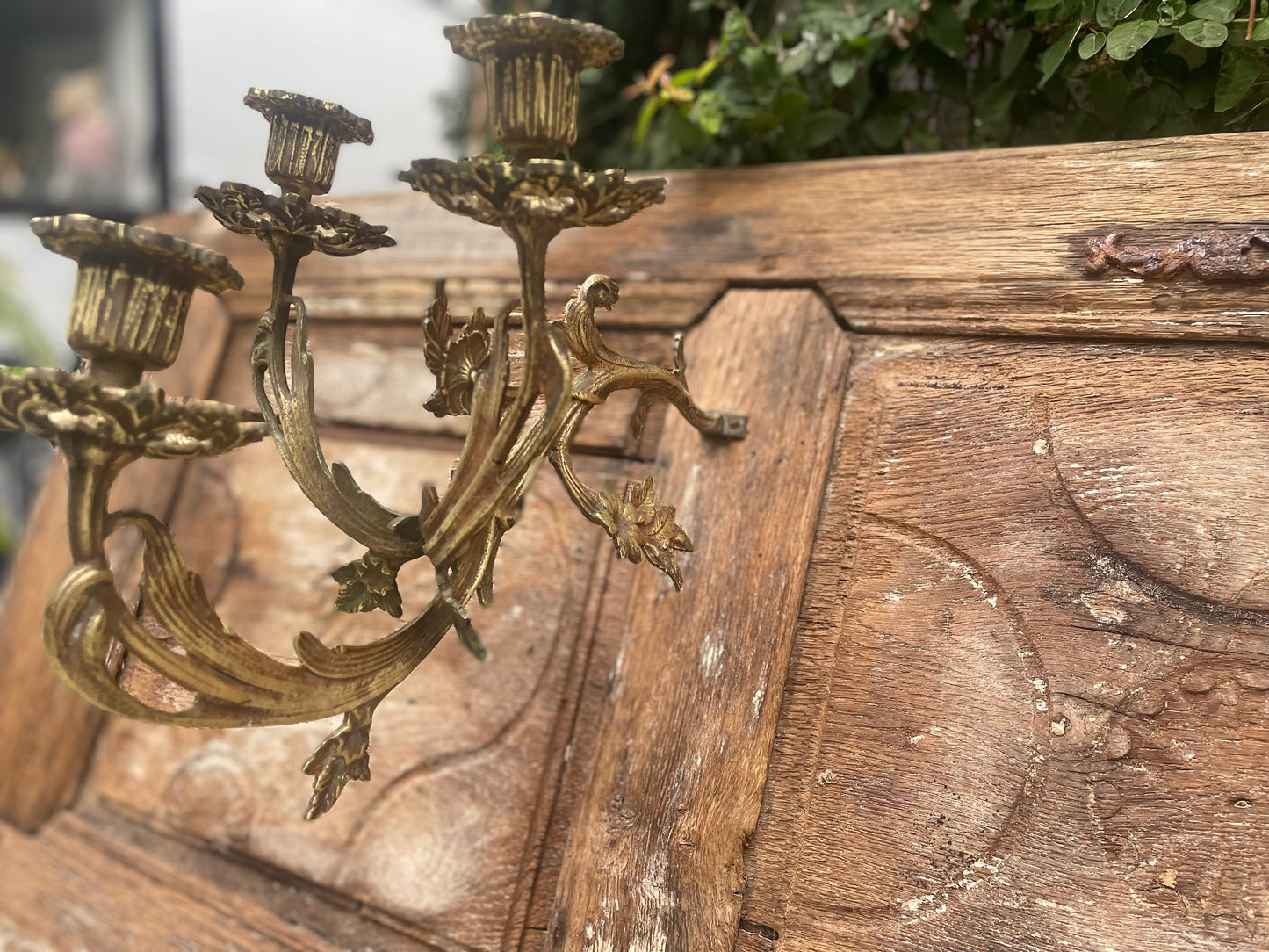 Italian Bronze Candle Sconces