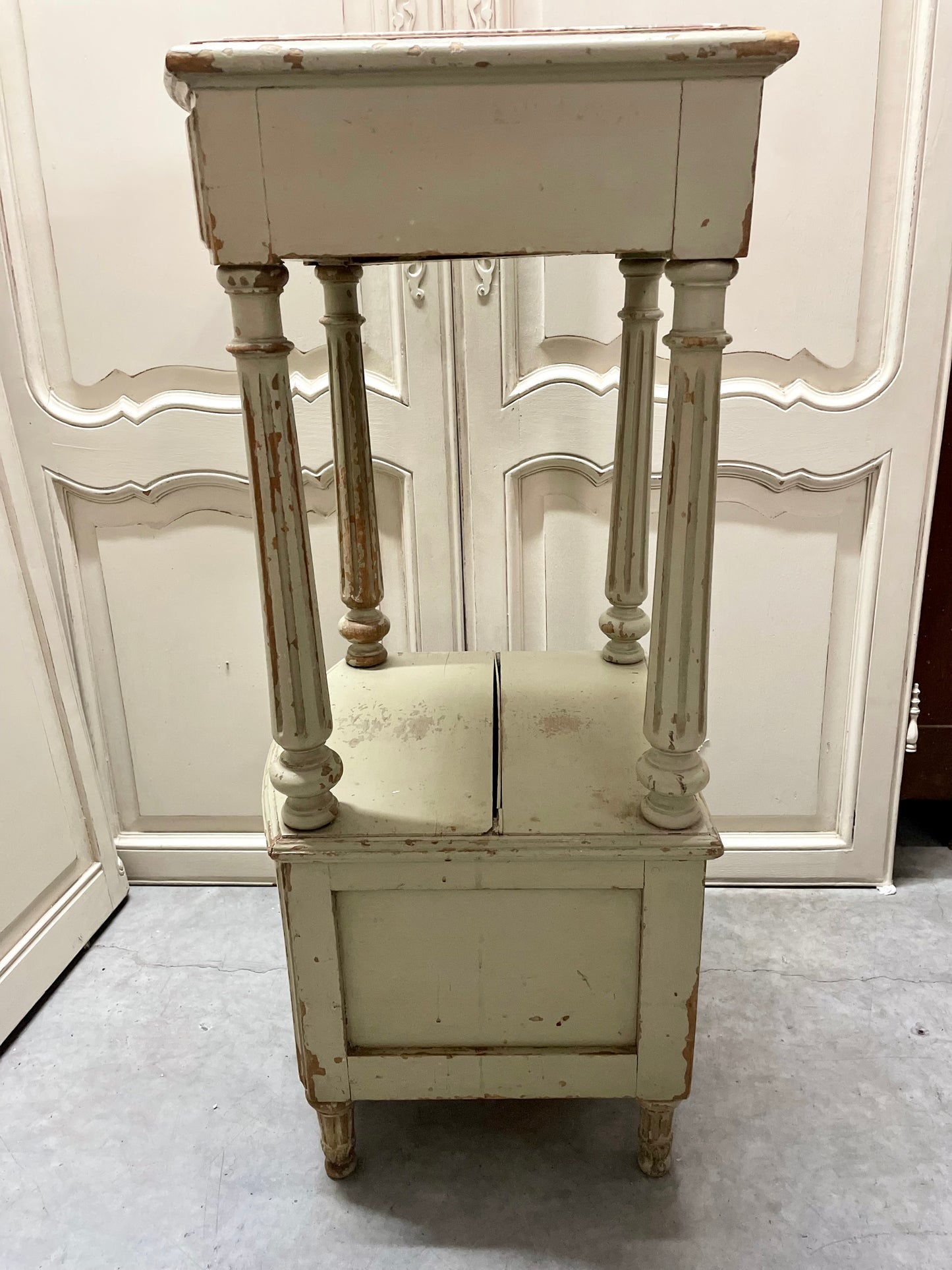 French Bedside with Rouge Marble