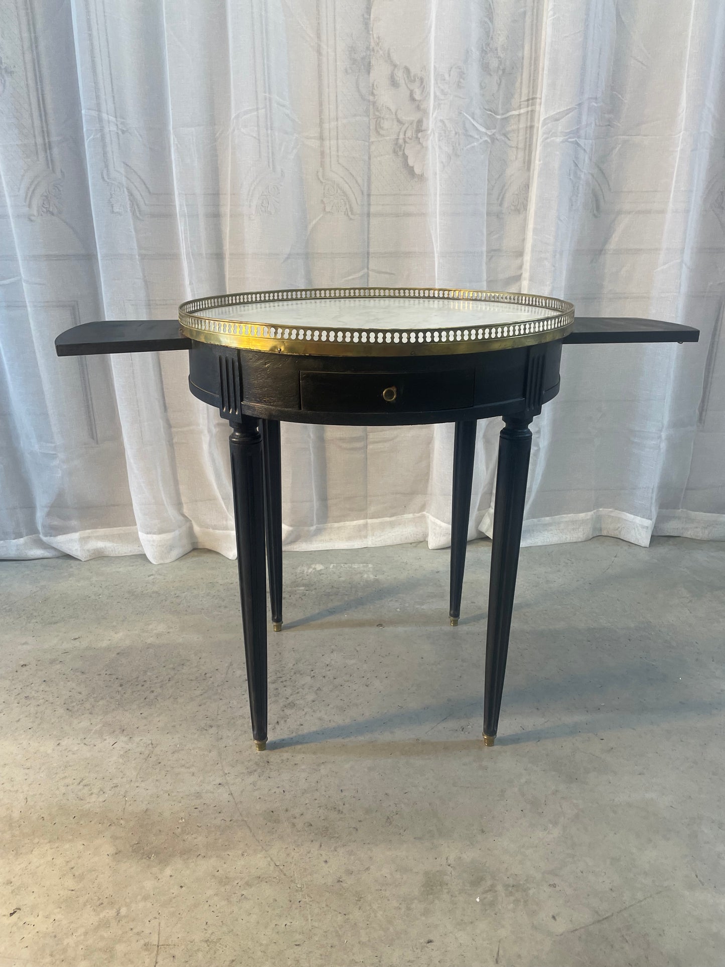 French 19th-century Ebonised Bouillotte Table