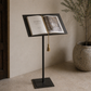Italian forged iron lectern styled as sculptural pedestal with open book