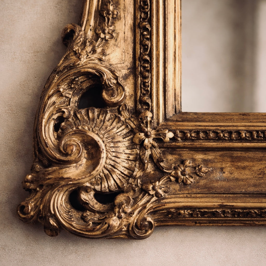 French Giltwood Mirror — Louis XV  Style - Late 19th Century
