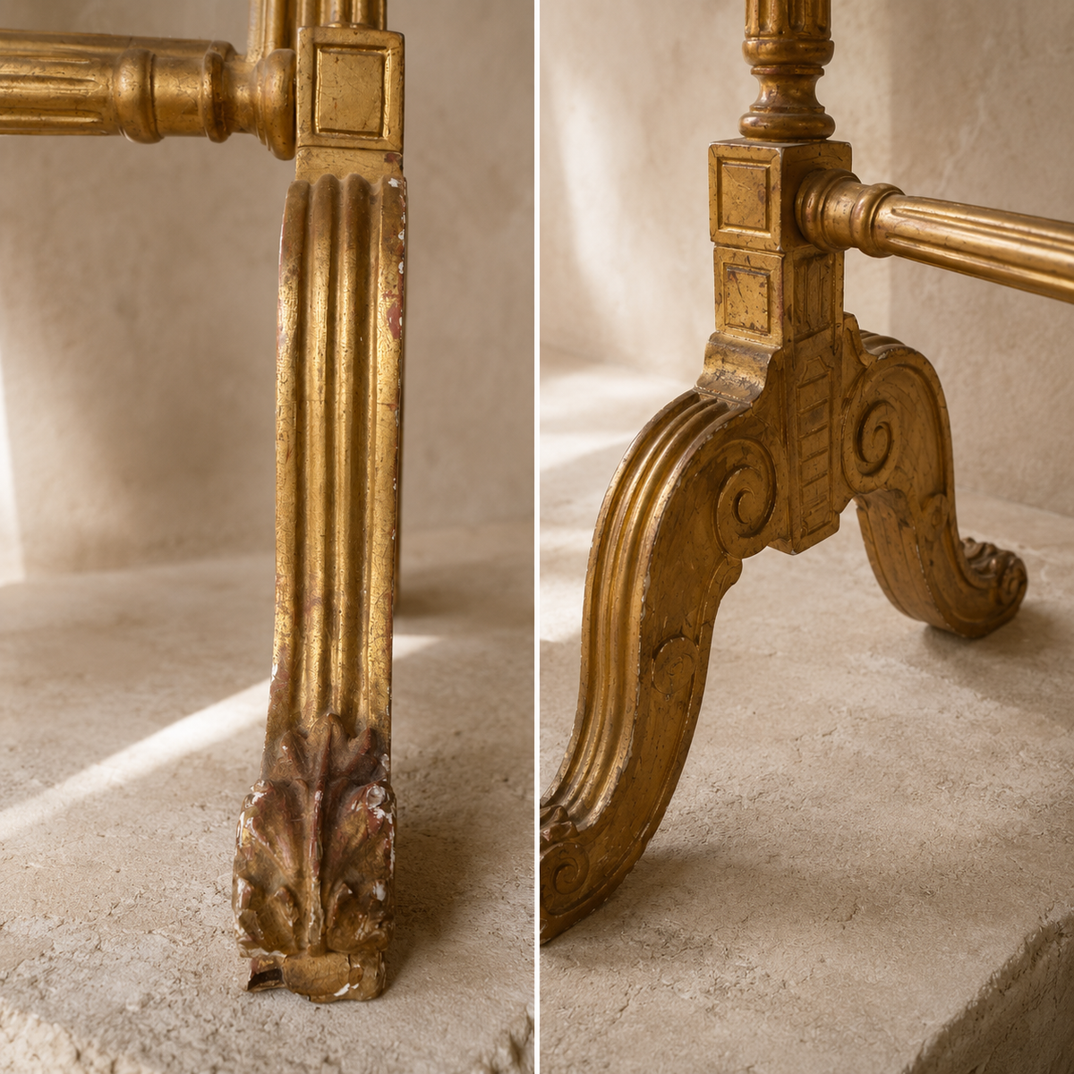19th Century Italian Giltwood Swivel Cheval Mirror