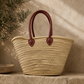 French Style Deluxe Market Basket with Leather Handles