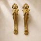 Large French Louis XVI Revival Gilt Curtain Brackets