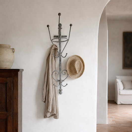 Mid Century Italian Wrought Iron Hall Rack