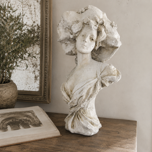 Italian Stone Female Bust of Maria
