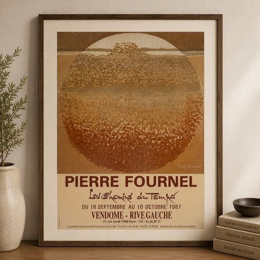 Pierre Fournel – Les Chemins du Temps Exhibition Poster, 1987