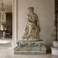 Italian Inspired Large Crushed Marble Plinth