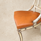 Set of Eight Italian Neoclassical Cognac Leather Dining Chairs
