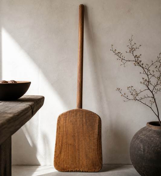 Antique French Wooden Bread Peel — Provincial Baker’s Paddle, 19th Century
