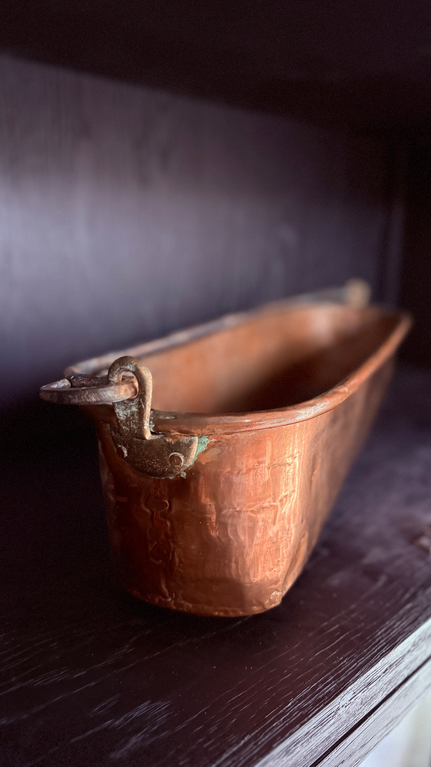 Large Antique French copper fish poacher "Poissonnière”