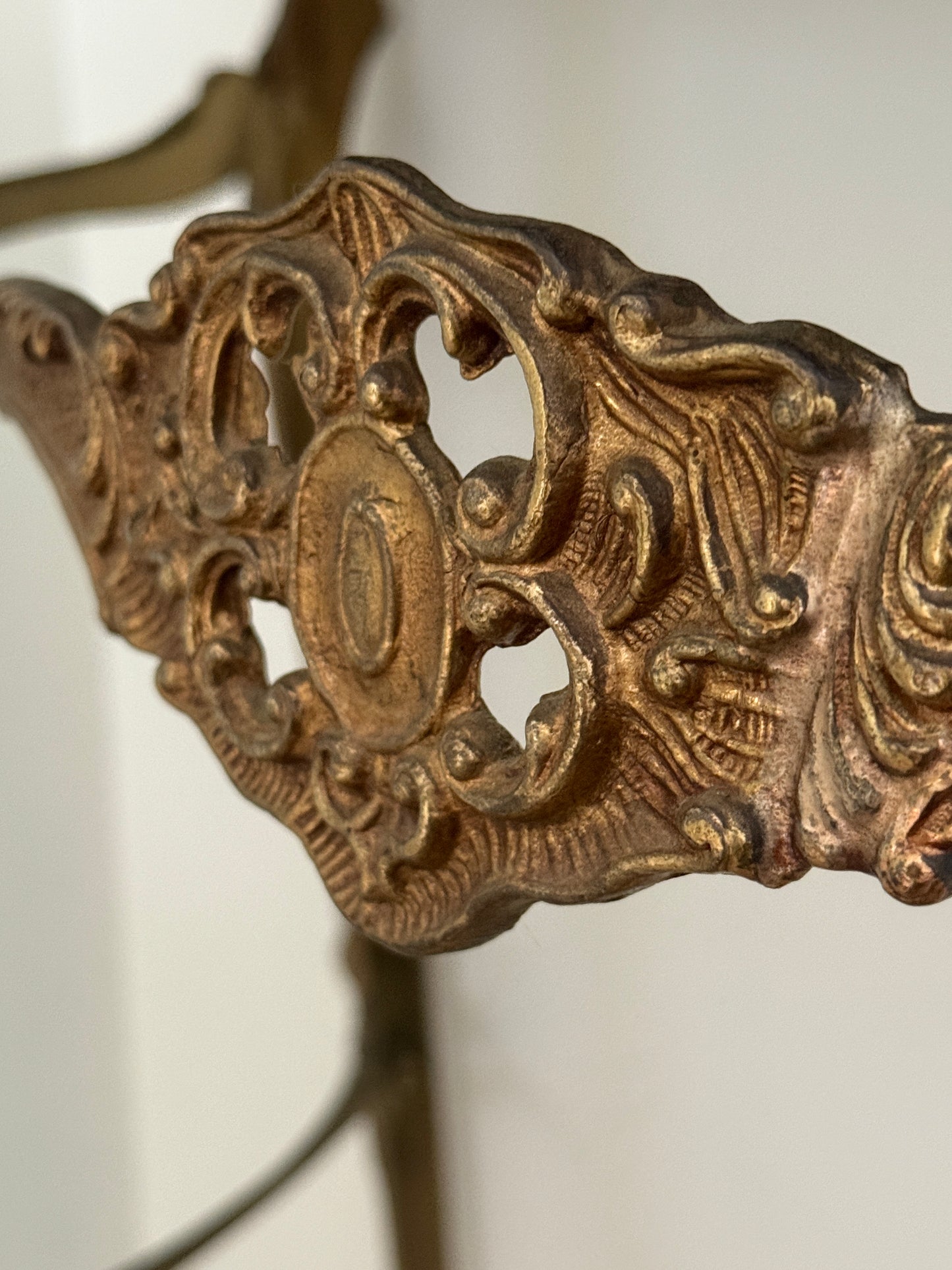 Antique French Marble Petite Console Mid Century