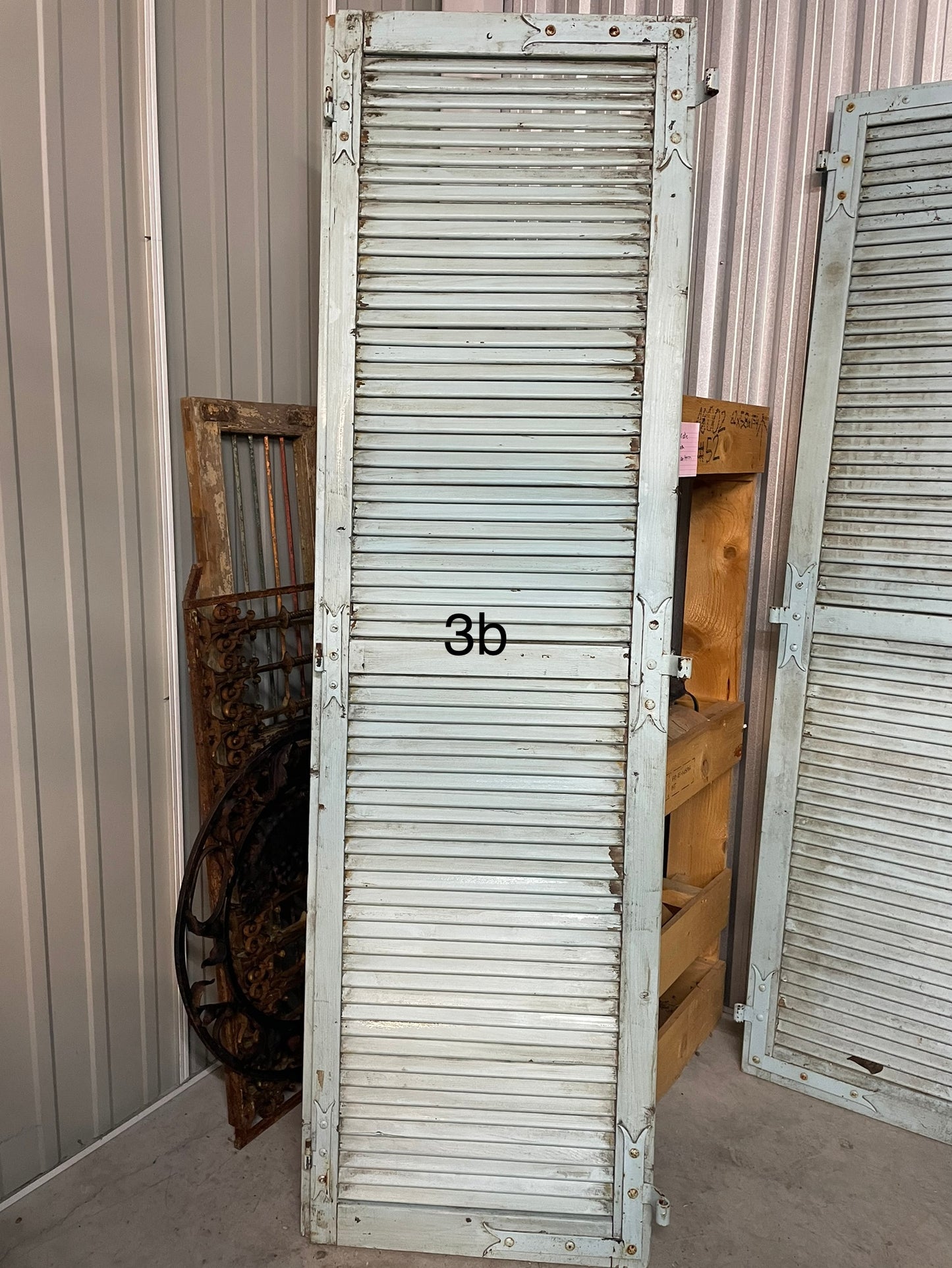 French Wooden Shutters -2 Pairs