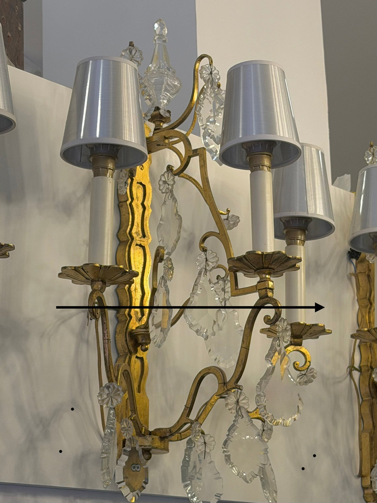 Hotel Intercontinental Paris 19th C Sconce Pairs