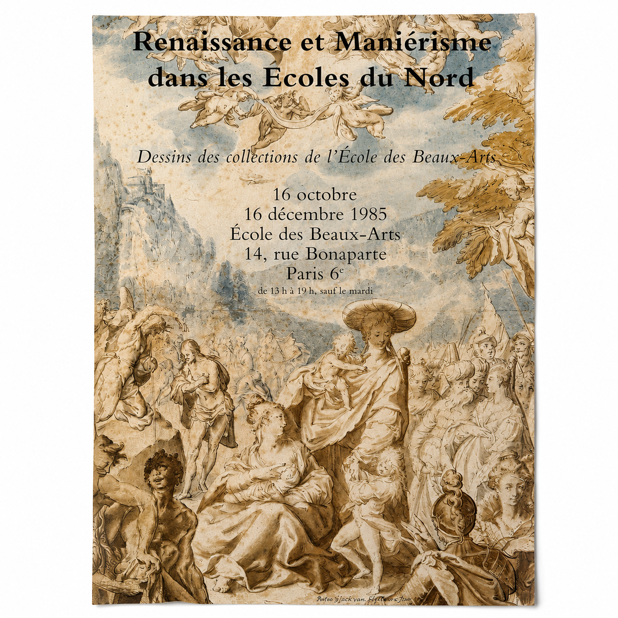 Original French Exhibition Poster, Renaissance & Mannerism 1985