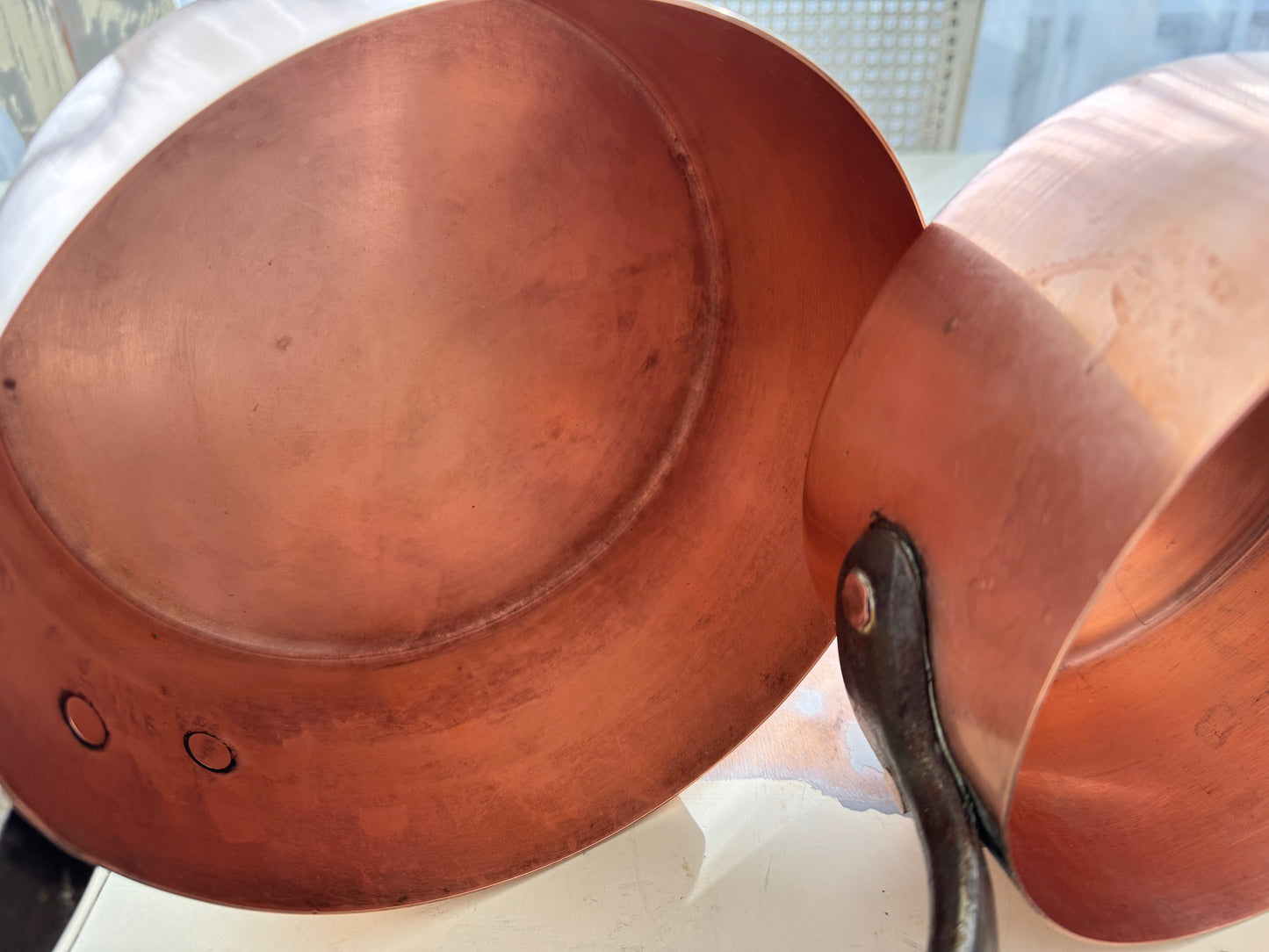 Trio of French Copper Pans