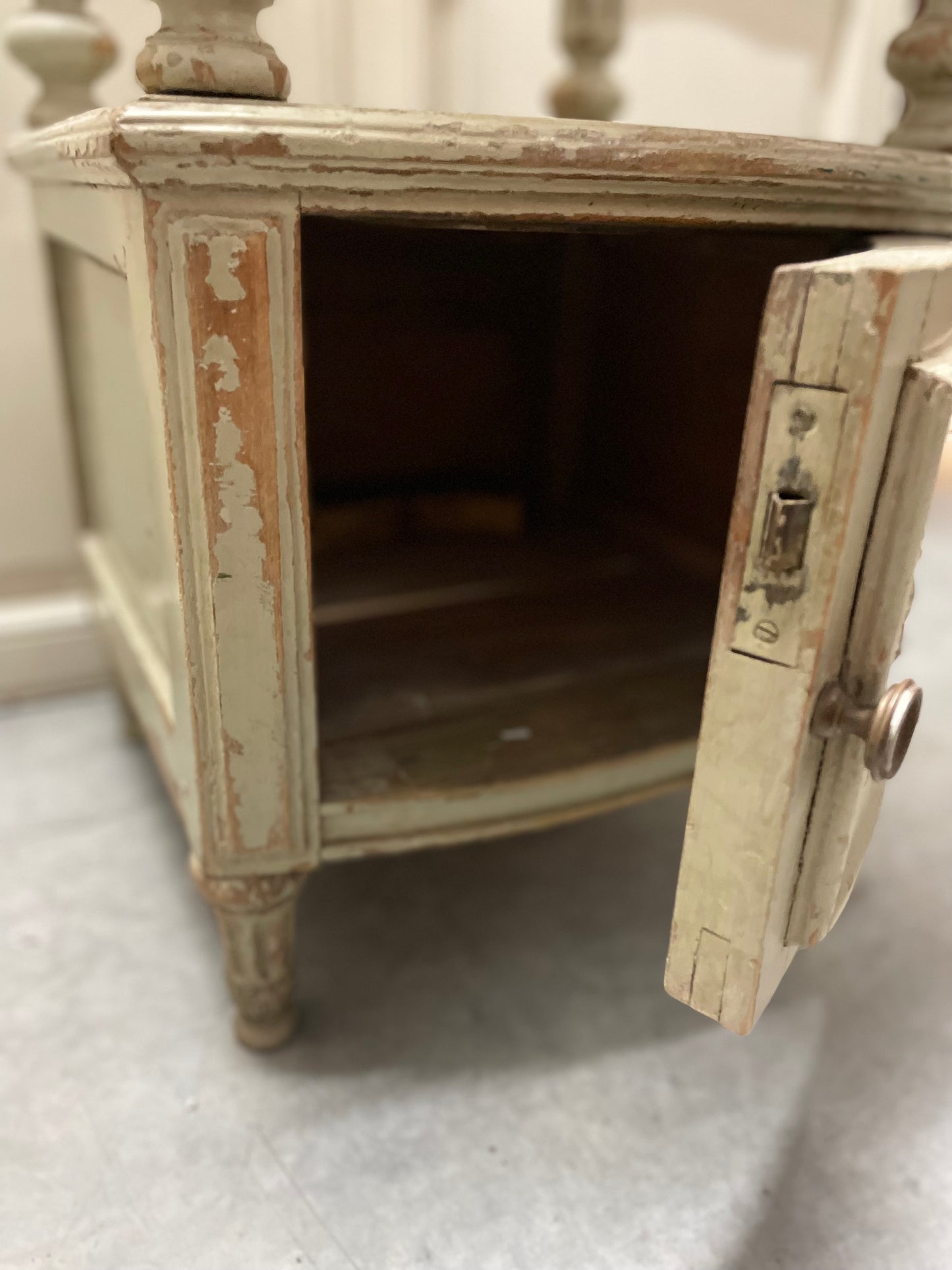 French Bedside with Rouge Marble