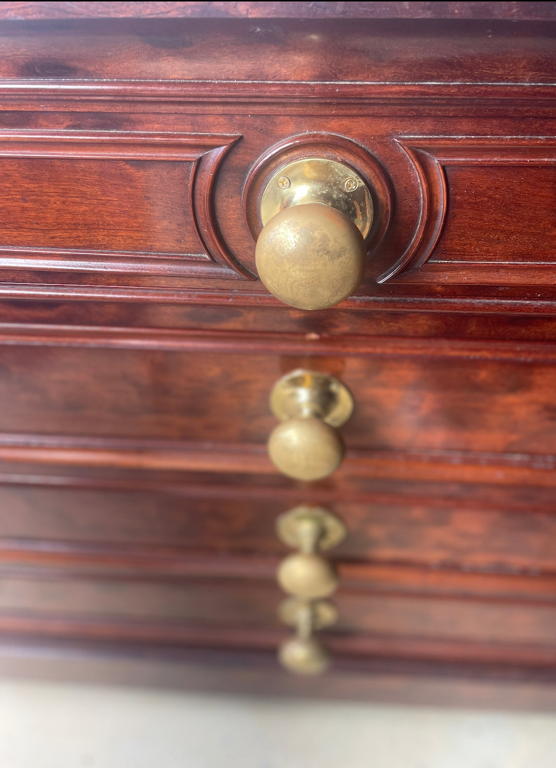 Marble Top Italian Mahogany Writing Desk