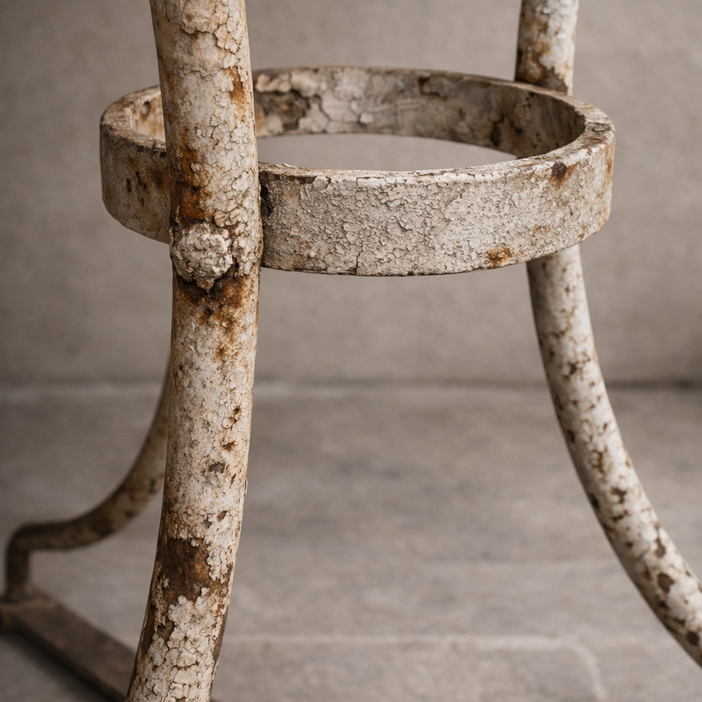 French Bistro Table — Early 20th Century | Original Painted Iron