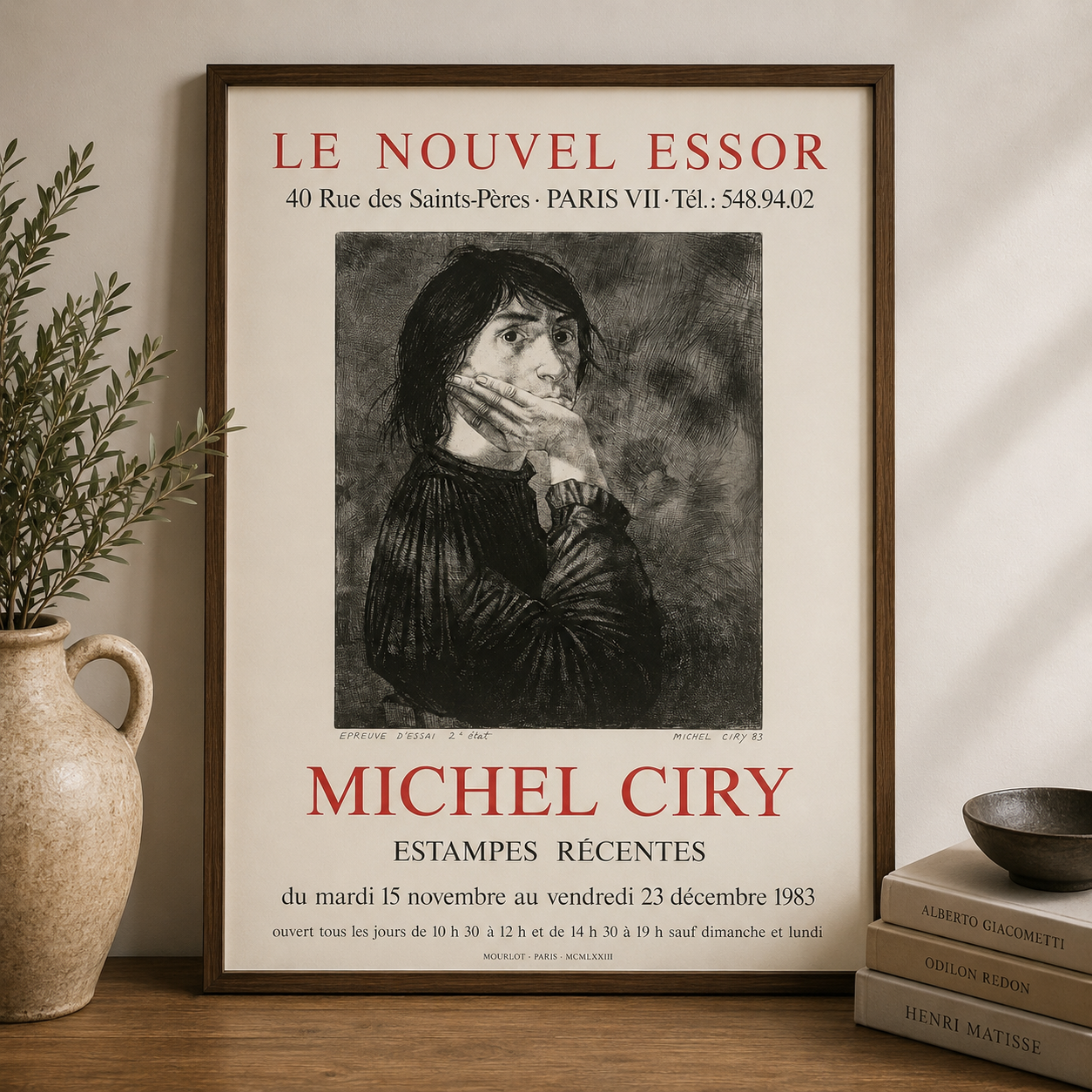 Original French Exhibition Poster — Michel Ciry, Estampes Récentes (1983)