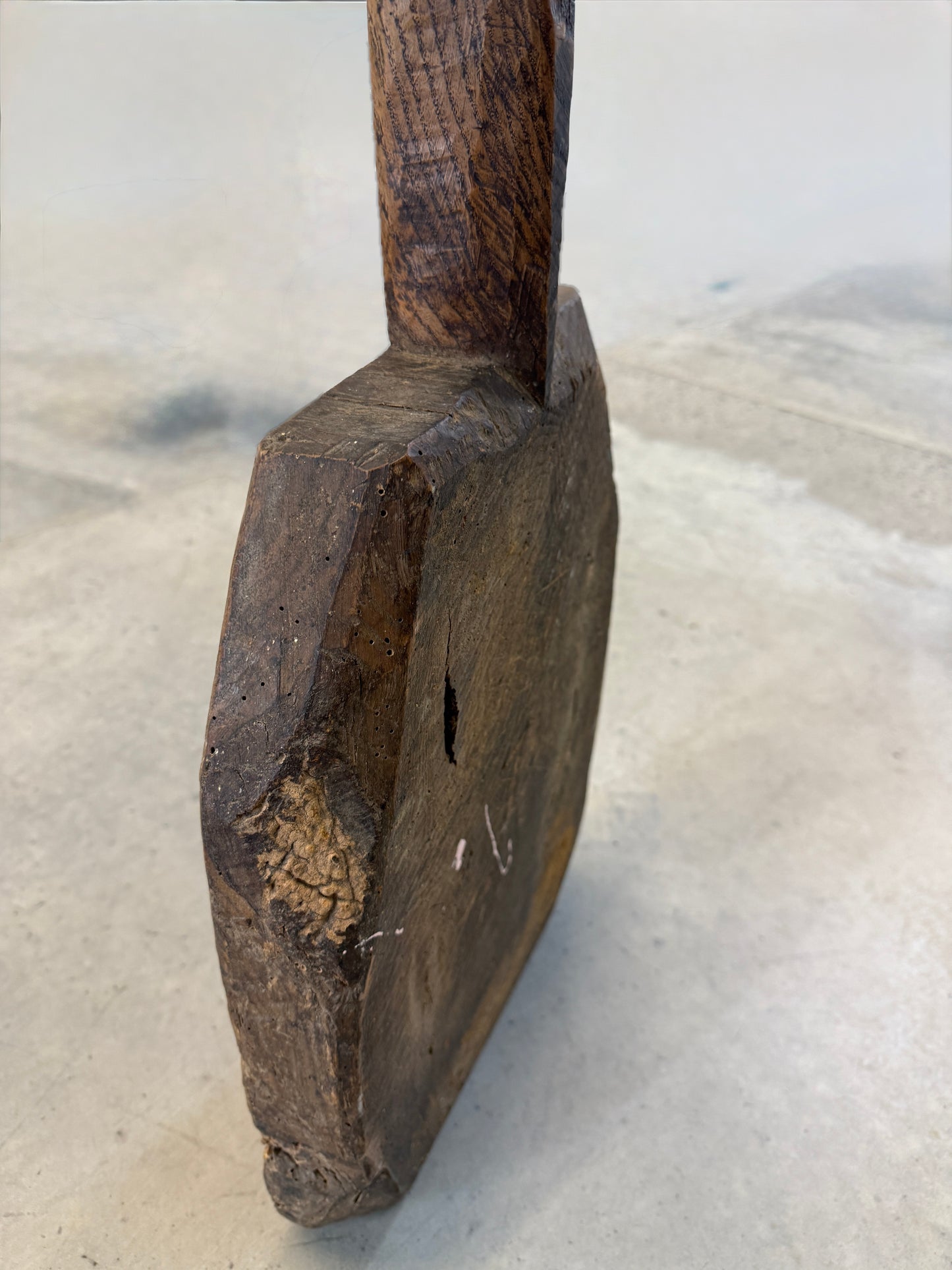 Robust Antique French Mezzaluna Board