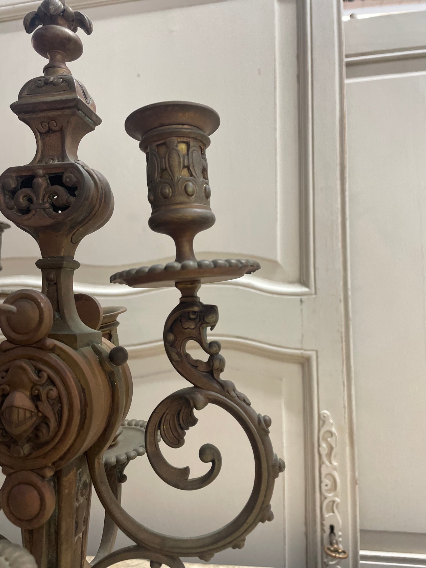 French Brass Candlesticks