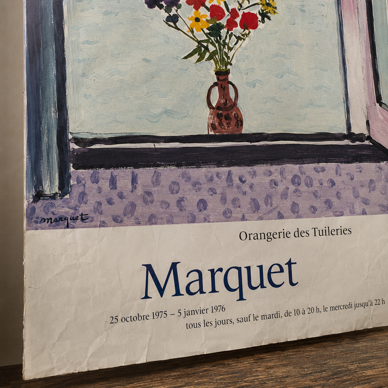 Original French Exhibition Poster — Marquet, Orangerie des Tuileries, Paris (1975)