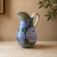 Large Italian Bellini Più Hand-Painted Floral Pitcher