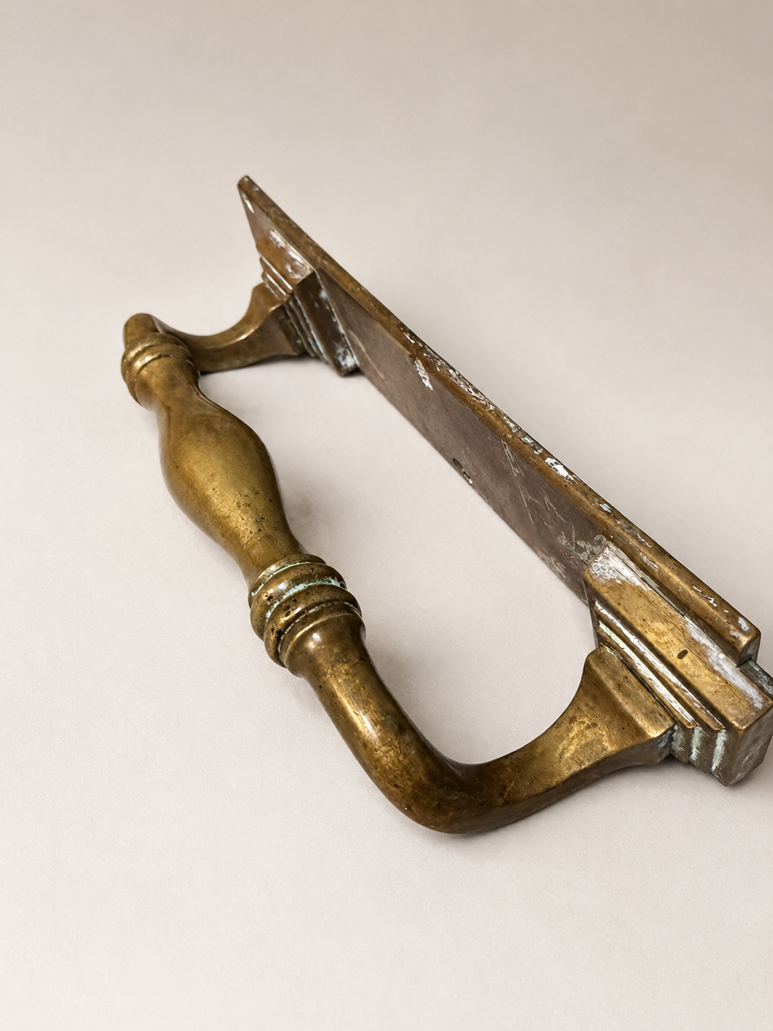 Large Antique European Bronze Door Pull, c.1900