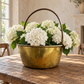 Large Vintage French Preserving Bowl in Brass & Iron.